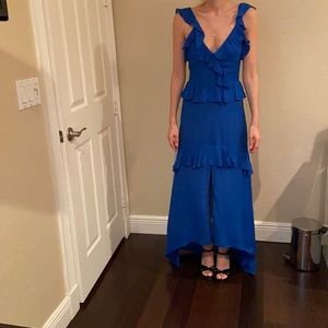 Karina Grimaldi silk ruffle dress